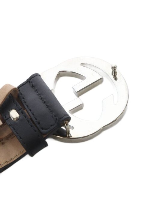 Gucci Sherry Line Interlocking Belt 80 32 Green Red